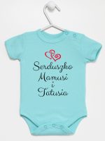 serduszko mamusi i tatusia body z krótkim rękawem kolor miętowy 236