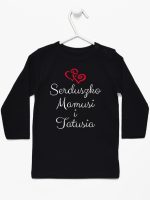 serduszko mamusi i tatusia koszulka z długim rękawem kolor czarny 236 serduszko mamusi i tatusia koszulka z długim rękawem kolor czarny 236