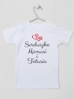 serduszko mamusi i tatusia koszulka z krótkim rękawem kolor biały 236 serduszko mamusi i tatusia koszulka z krótkim rękawem kolor biały 236