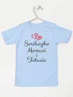 serduszko mamusi i tatusia koszulka z krótkim rękawem kolor błękitny 236 serduszko mamusi i tatusia koszulka z krótkim rękawem kolor błękitny 236