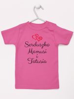 serduszko mamusi i tatusia koszulka z krótkim rękawem kolor ciemny różowy 236 serduszko mamusi i tatusia koszulka z krótkim rękawem kolor ciemny różowy 236
