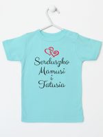 serduszko mamusi i tatusia koszulka z krótkim rękawem kolor miętowy 236 serduszko mamusi i tatusia koszulka z krótkim rękawem kolor miętowy 236