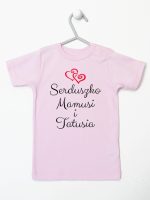 serduszko mamusi i tatusia koszulka z krótkim rękawem kolor różowy 236 serduszko mamusi i tatusia koszulka z krótkim rękawem kolor różowy 236