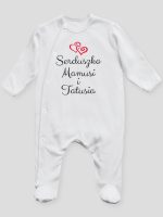 serduszko mamusi i tatusia pajacyk śpioszek ze stópkami 236 serduszko mamusi i tatusia pajacyk śpioszek ze stópkami 236