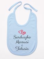 serduszko mamusi i tatusia śliniak niemowlęcy kolor błękitny 236