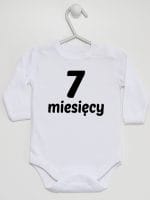 siedem miesięcy body z długim rękawem kolor biały 019