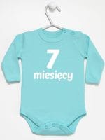 siedem miesięcy body z długim rękawem kolor miętowy 019