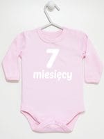 siedem miesięcy body z długim rękawem kolor różowy 019