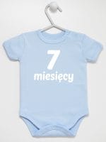 siedem miesięcy body z krótkim rękawem kolor błękitny 019