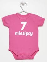 siedem miesięcy body z krótkim rękawem kolor ciemny rózowy 019