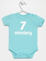 siedem miesięcy body z krótkim rękawem kolor miętowy 019