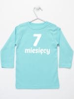 siedem miesięcy koszulka z długim rękawem kolor miętowy 019
