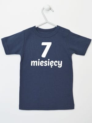 siedem miesięcy koszulka z krótkim rękawem kolor granatowy 019
