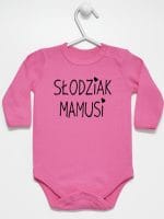 słodziak mamusi body z długim rękawem kolor ciemny różowy 066