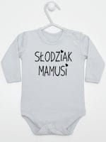 słodziak mamusi body z długim rękawem kolor szary 066