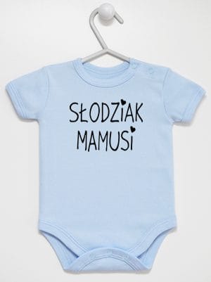 słodziak mamusi body z krótkim rękawem kolor błękitny 066