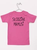 słodziak mamusi koszulka z krótkim rękawem kolor ciemny różowy 066