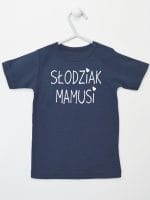 słodziak mamusi koszulka z krótkim rękawem kolor granatowy 066
