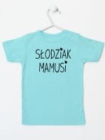 słodziak mamusi koszulka z krótkim rękawem kolor miętowy 066