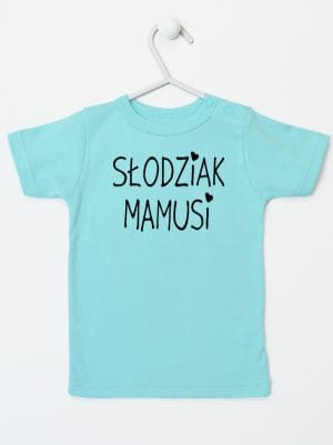słodziak mamusi koszulka z krótkim rękawem kolor miętowy 066