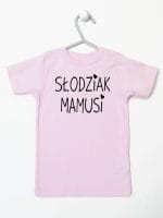 słodziak mamusi koszulka z krótkim rękawem kolor różowy 066