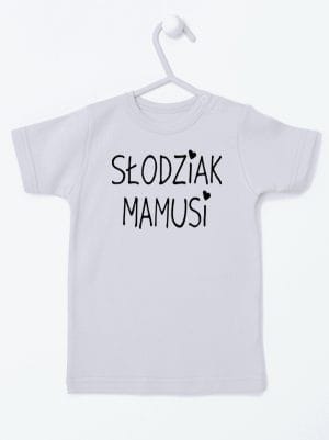 słodziak mamusi koszulka z krótkim rękawem kolor szary 066