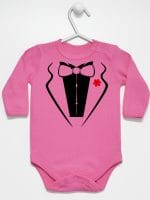 smoking body z długim rękawem kolor ciemny różowy 008