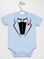 smoking body z krótkim rękawem kolor błękitny 008