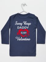 sorry boys daddy is my valentine koszulka z długim rękawem kolor granatowy 188