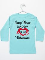 sorry boys daddy is my valentine koszulka z długim rękawem kolor miętowy 188