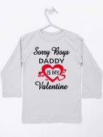 sorry boys daddy is my valentine koszulka z długim rękawem kolor szary 188