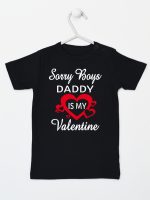 sorry boys daddy is my valentine koszulka z krótkim rękawem kolor czarny 188