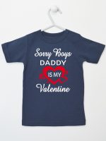 sorry boys daddy is my valentine koszulka z krótkim rękawem kolor granatowy 188
