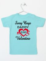 sorry boys daddy is my valentine koszulka z krótkim rękawem kolor miętowy 188