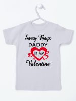 sorry boys daddy is my valentine koszulka z krótkim rękawem kolor szary 188
