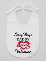 sorry boys daddy is my valentine śliniak niemowlęcy kolor biały 188