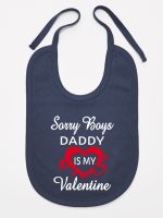 sorry boys daddy is my valentine śliniak niemowlęcy kolor granatowy 188