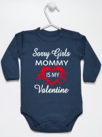 sorry girls mommy is my valentine body z długim rękawem kolor granatowy 187