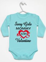 sorry girls mommy is my valentine body z długim rękawem kolor miętowy 187