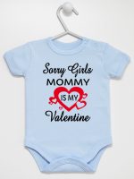 sorry girls mommy is my valentine body z krótkim rękawem kolor błękitny 187