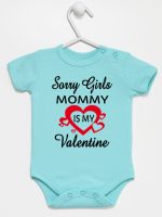 sorry girls mommy is my valentine body z krótkim rękawem kolor miętowy 187