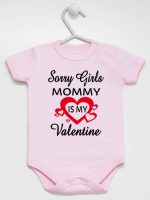 sorry girls mommy is my valentine body z krótkim rękawem kolor różowy 187