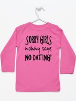 sorry girls mommy says no dating koszulka z długim rękawem kolor ciemny różowy 186