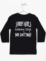 sorry girls mommy says no dating koszulka z długim rękawem kolor czarny 186