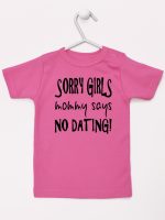 sorry girls mommy says no dating koszulka z krótkim rękawem kolor ciemny różowy 186