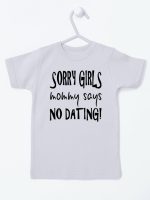 sorry girls mommy says no dating koszulka z krótkim rękawem kolor szary 186