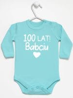 sto lat babciu body z długim rękawem kolor miętowy 062 sto lat babciu body z długim rękawem kolor miętowy 062