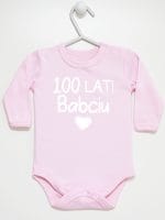 sto lat babciu body z długim rękawem kolor różowy 062 sto lat babciu body z długim rękawem kolor różowy 062