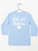 sto lat babciu koszulka z długim rękawem kolor błękitny 062