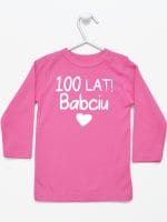 sto lat babciu koszulka z długim rękawem kolor ciemny różowy 062